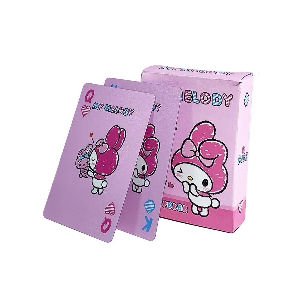 Игральные карты sanrio kawaii с героями мультфильмов kuromi hello kitty - Фотография_3