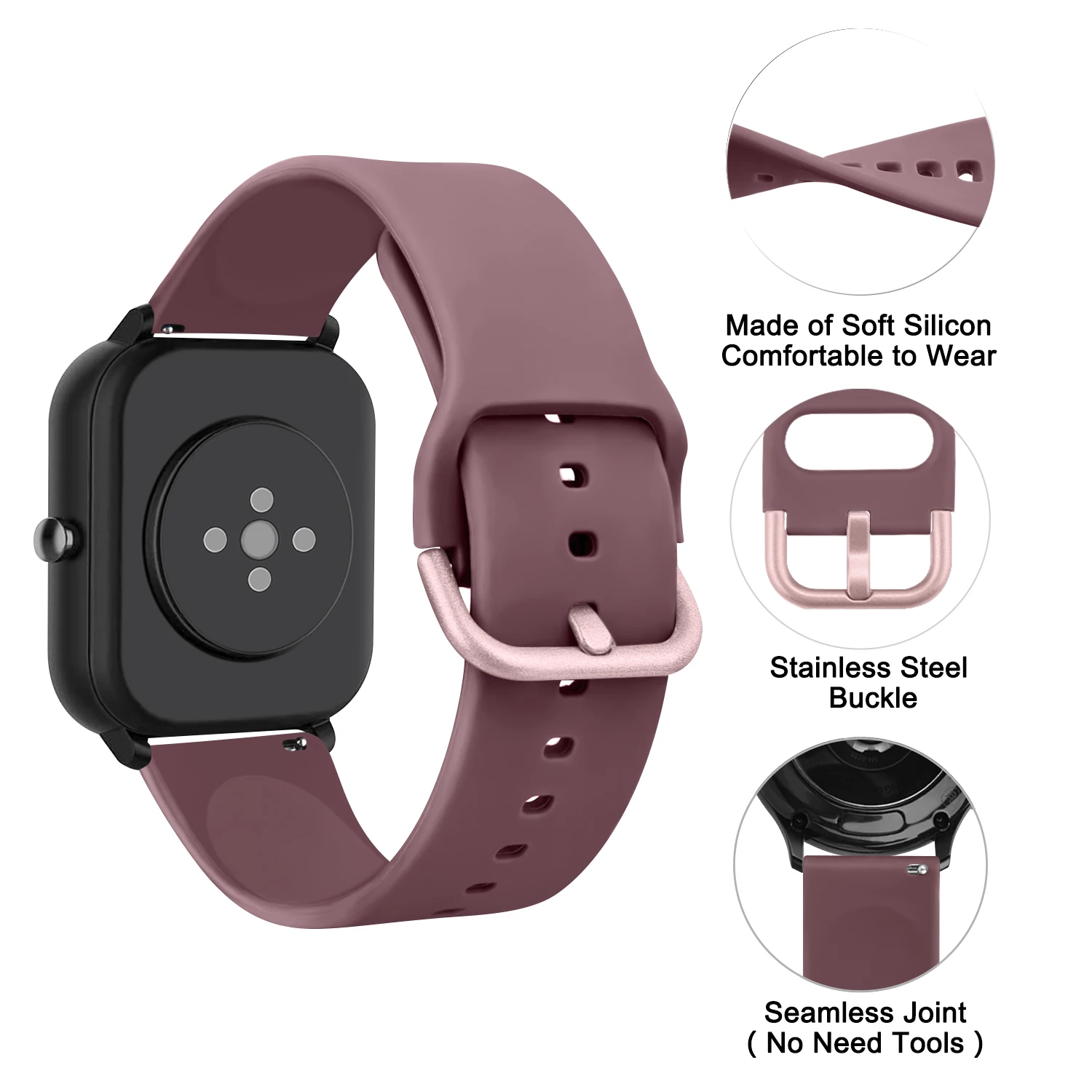 Мм для amazfit gts 2 4 mini/gts 3/gts 2e/bip 3 pro/bip u pro/bip s lite - Фотография_3
