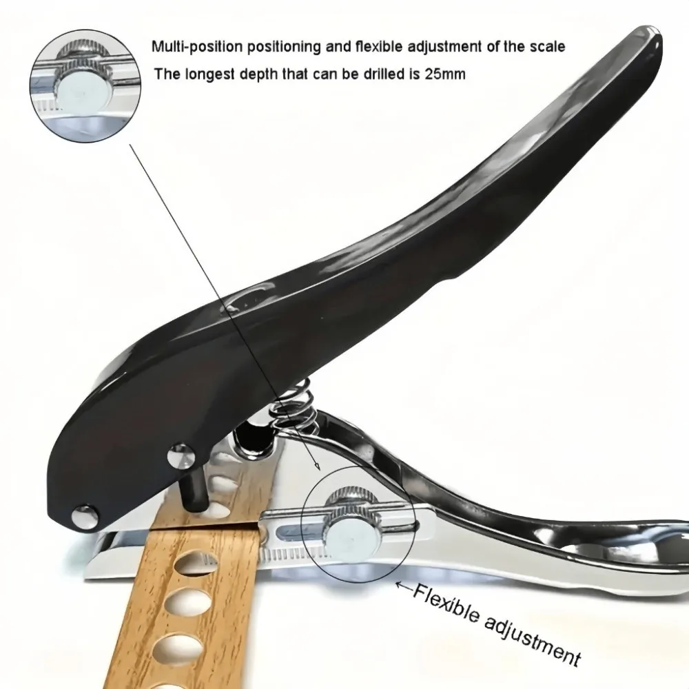 Подпружиненный столярный перфоратор с одним отверстием - Фотография_3