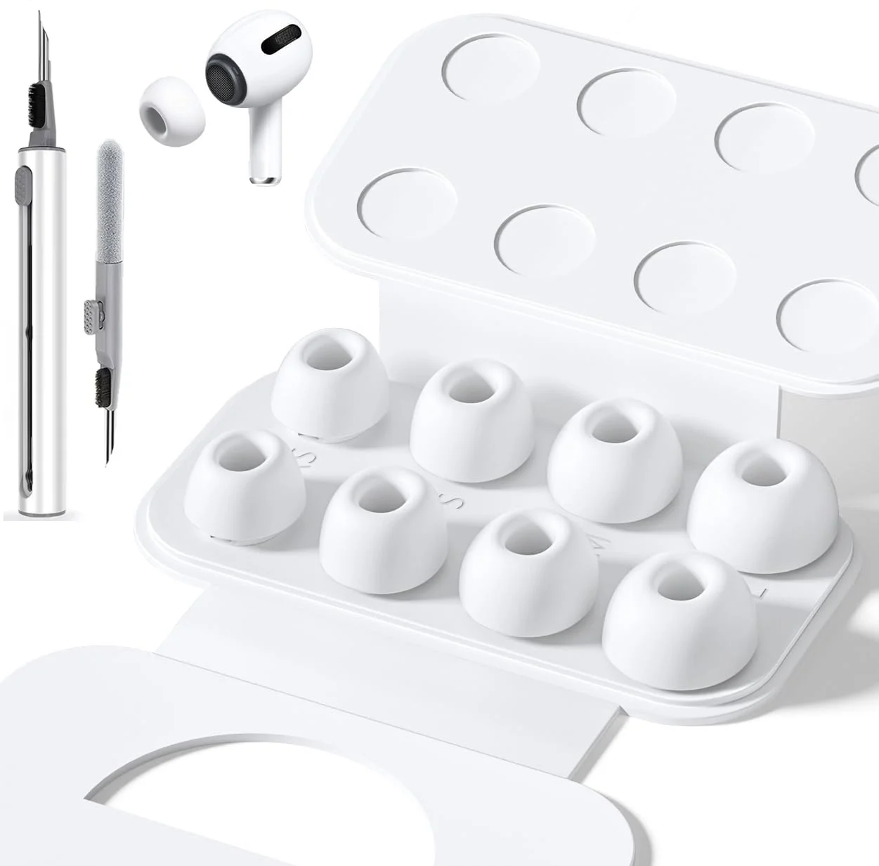Kutou, 4 пары жидких силиконовых насадок для airpods pro 1 2