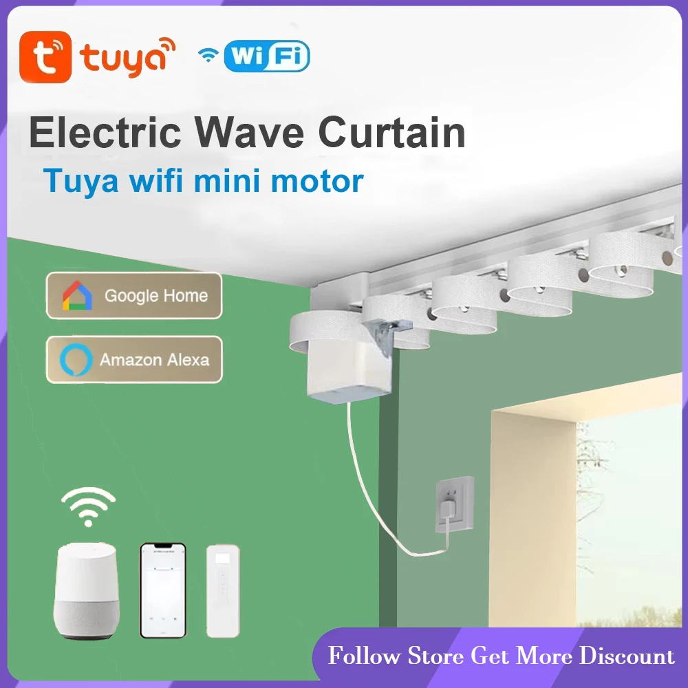 Новейший tuya wi-fi smart mini curtain motor