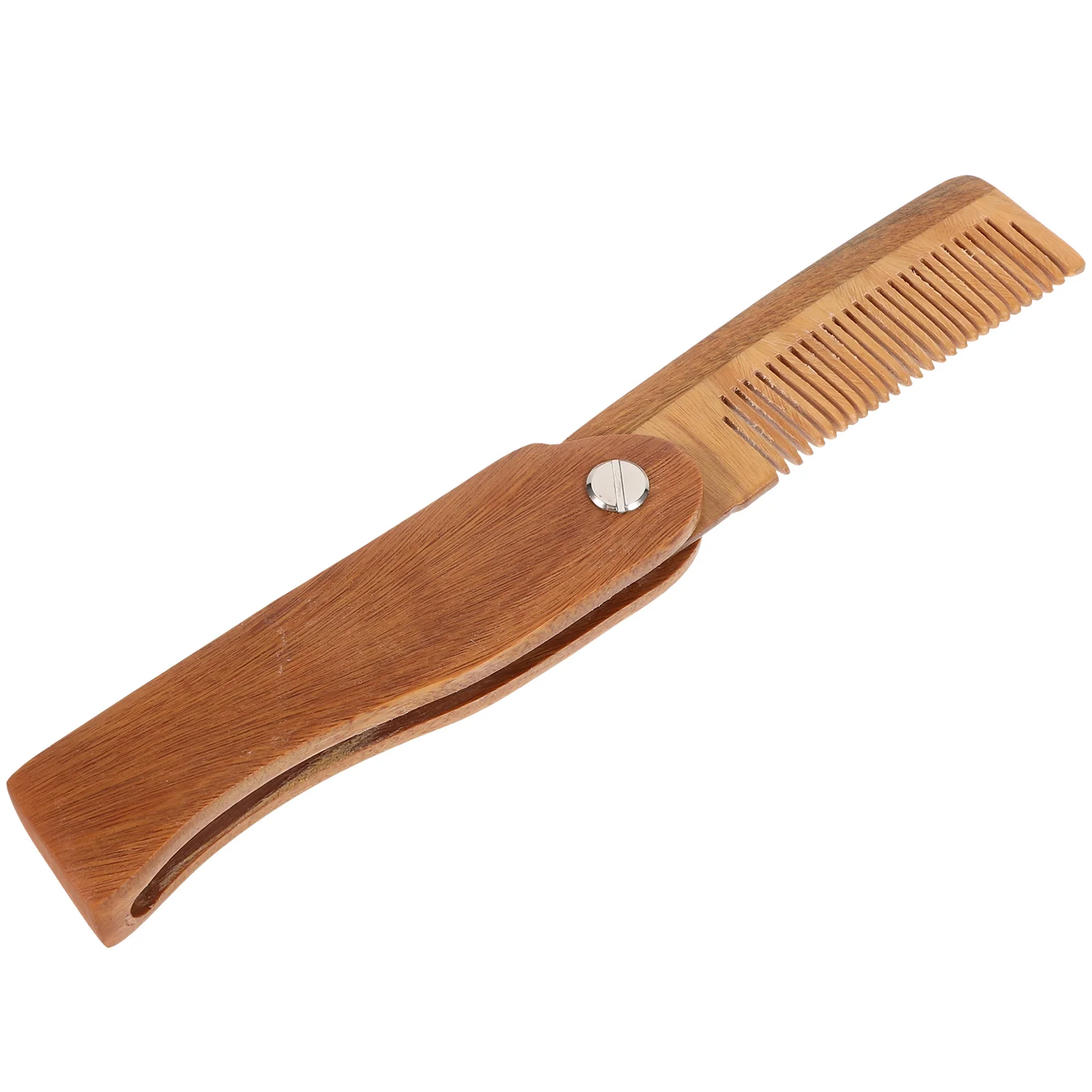 Портативная мужская деревянная расческа для волос из цельного дерева - Фотография_6