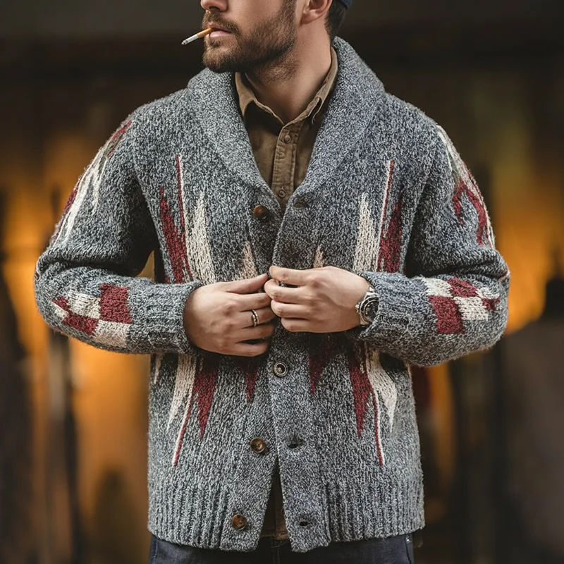 Вязаный винтажный кардиган maden