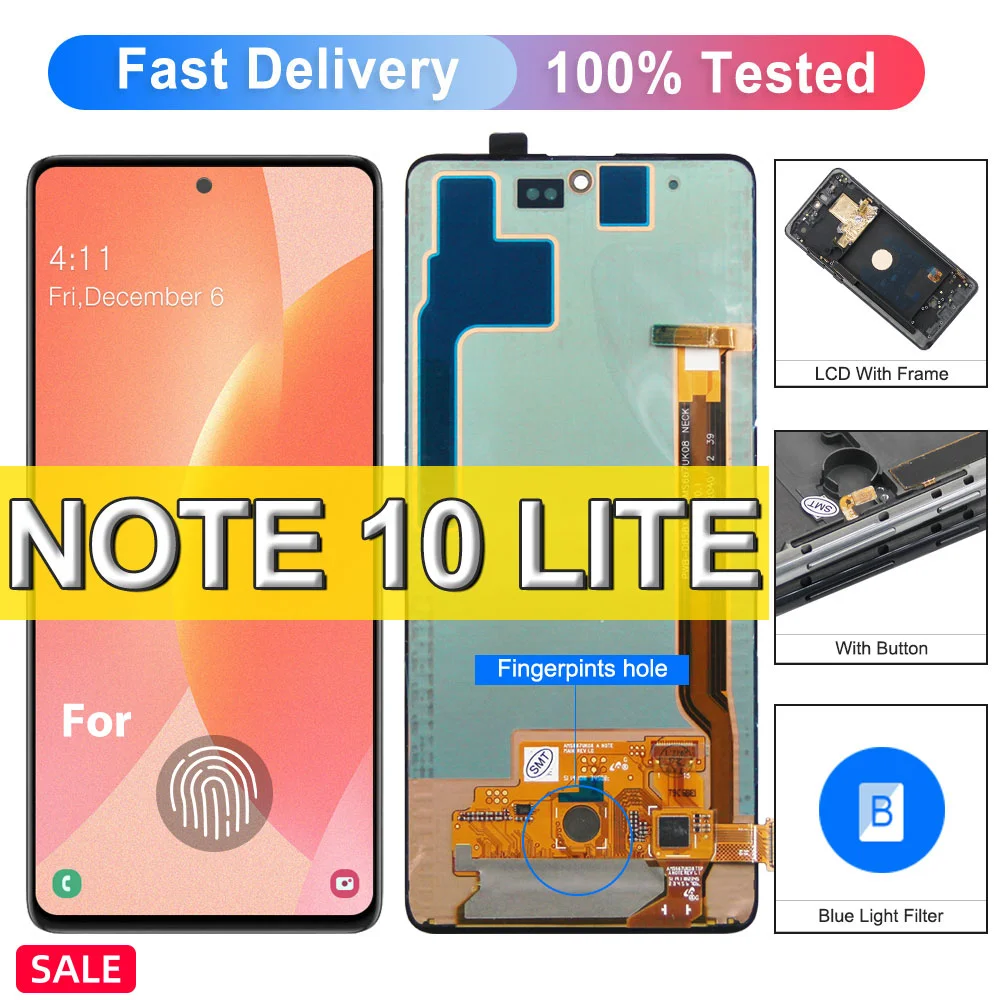 100% amoled-экран для samsung galaxy note 10 lite