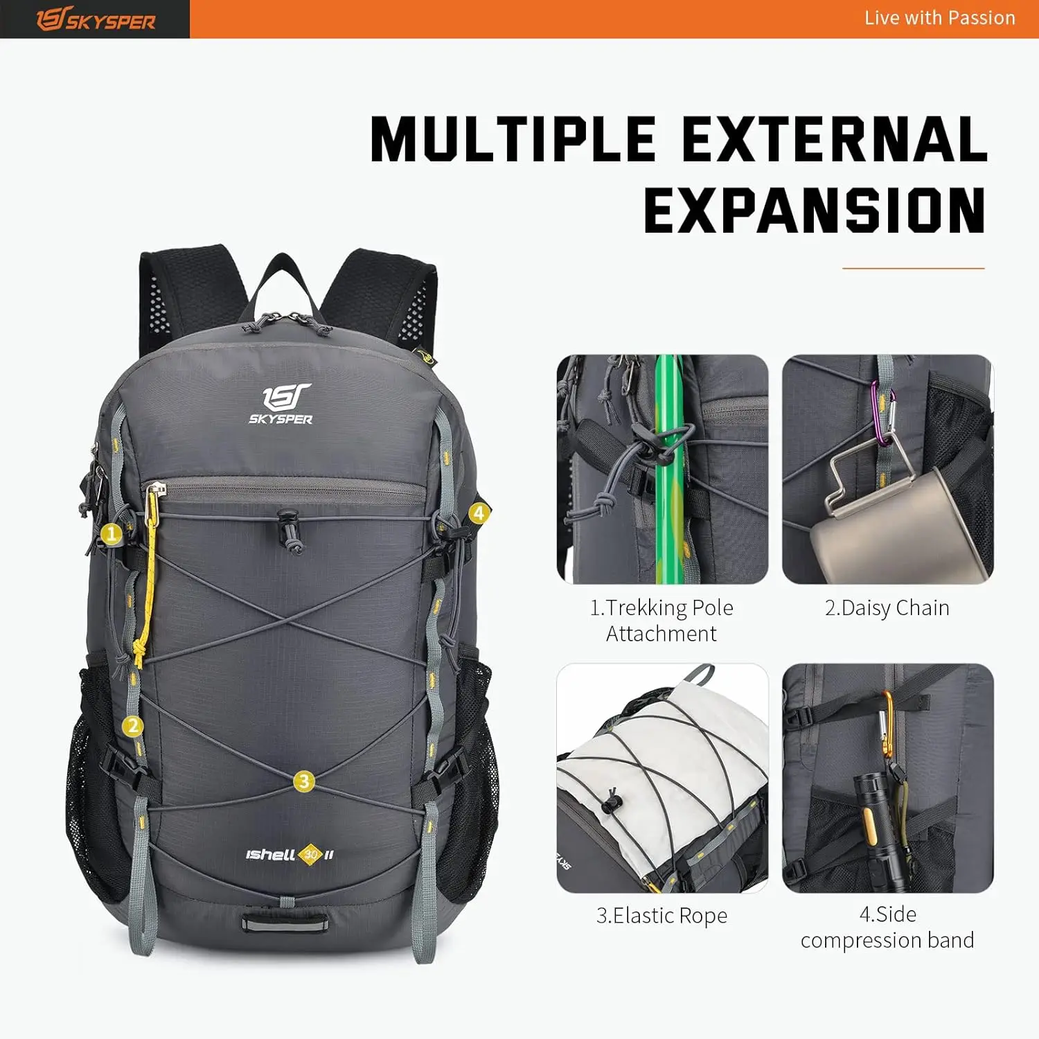 Skysper компактный походный рюкзак - Фотография_4