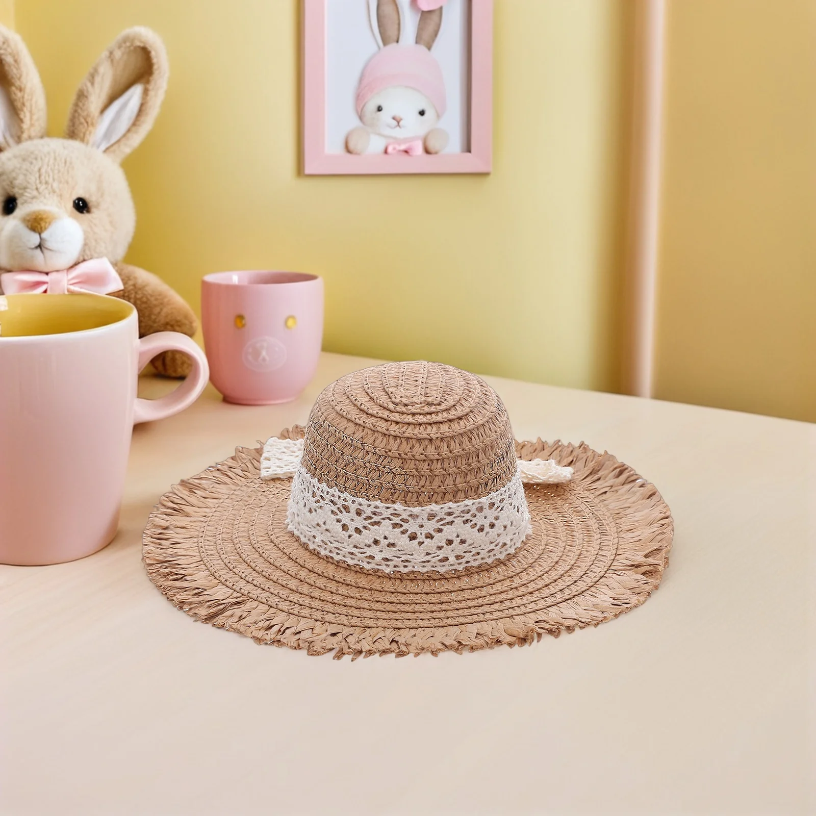 Мини-тканая соломенная кепка сложное мастерство - Фотография_5