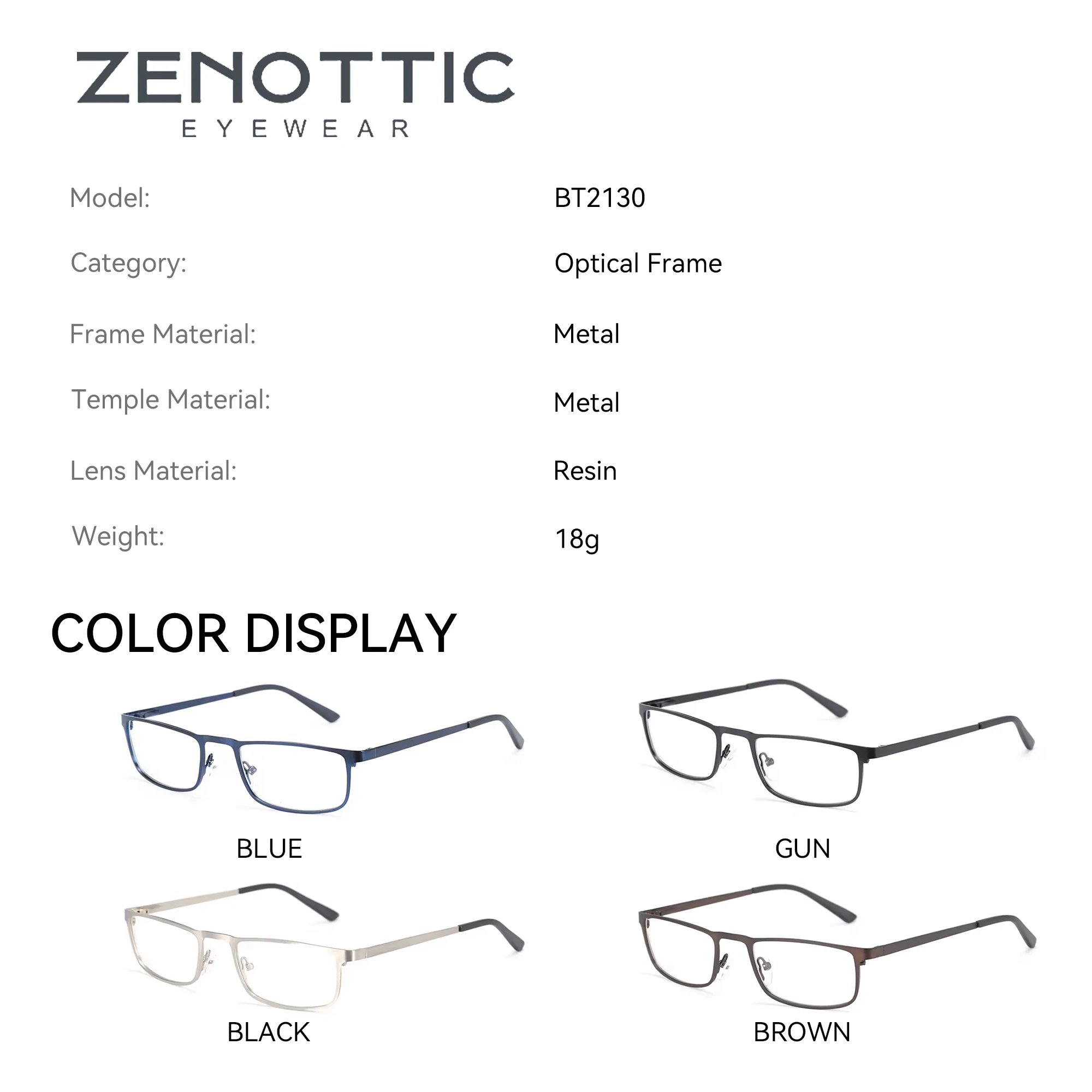 Zenottic высококачественные металлические очки по рецепту - Фотография_4