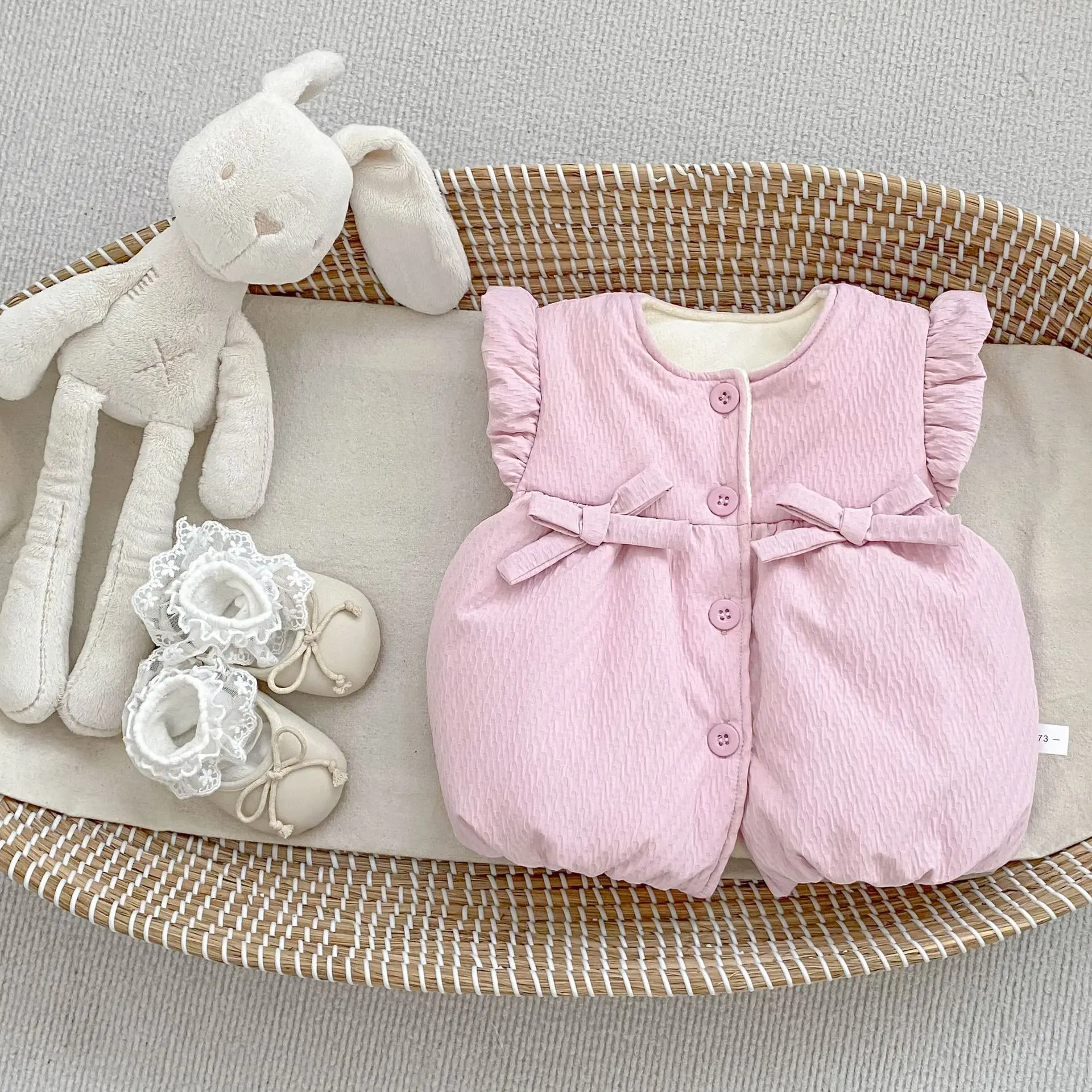 Зимний новый детский теплый жилет без рукавов - Фотография_5