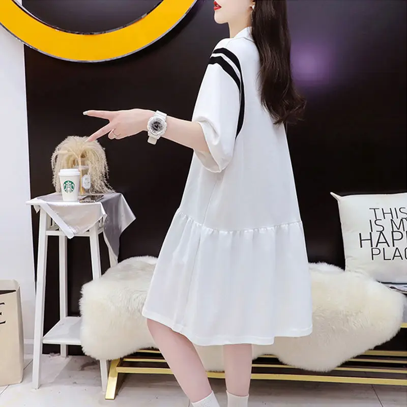 Повседневные платья на пуговицах с воротником-поло - Фотография_6