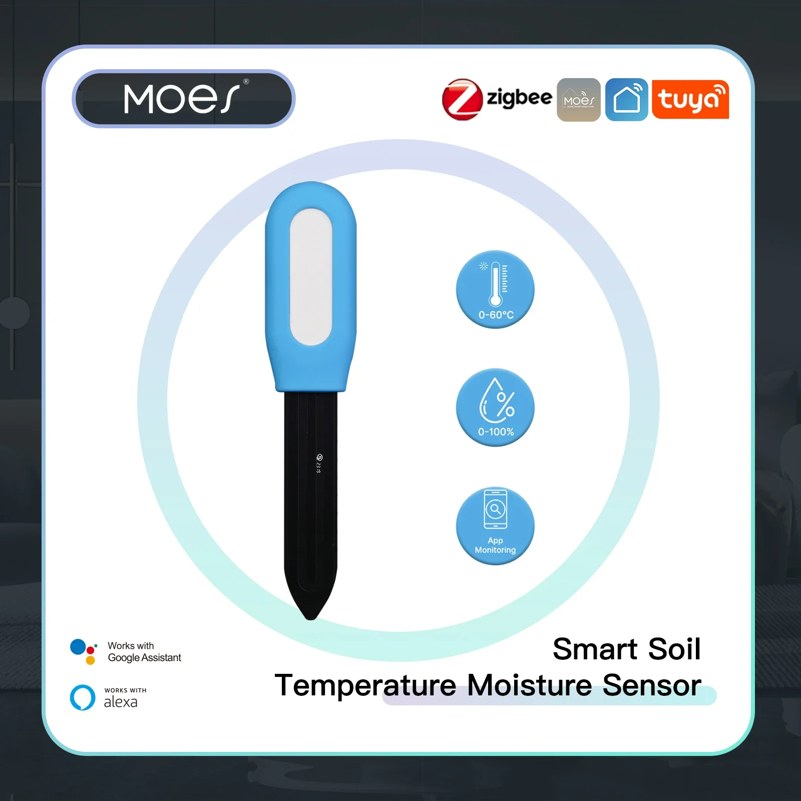 Moes smart zigbee измеритель температуры почвы