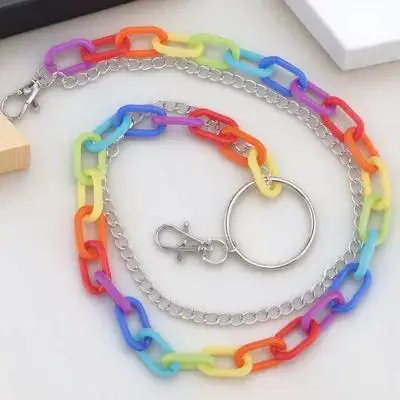 Радужная модельная поясная цепочка - Фотография_6