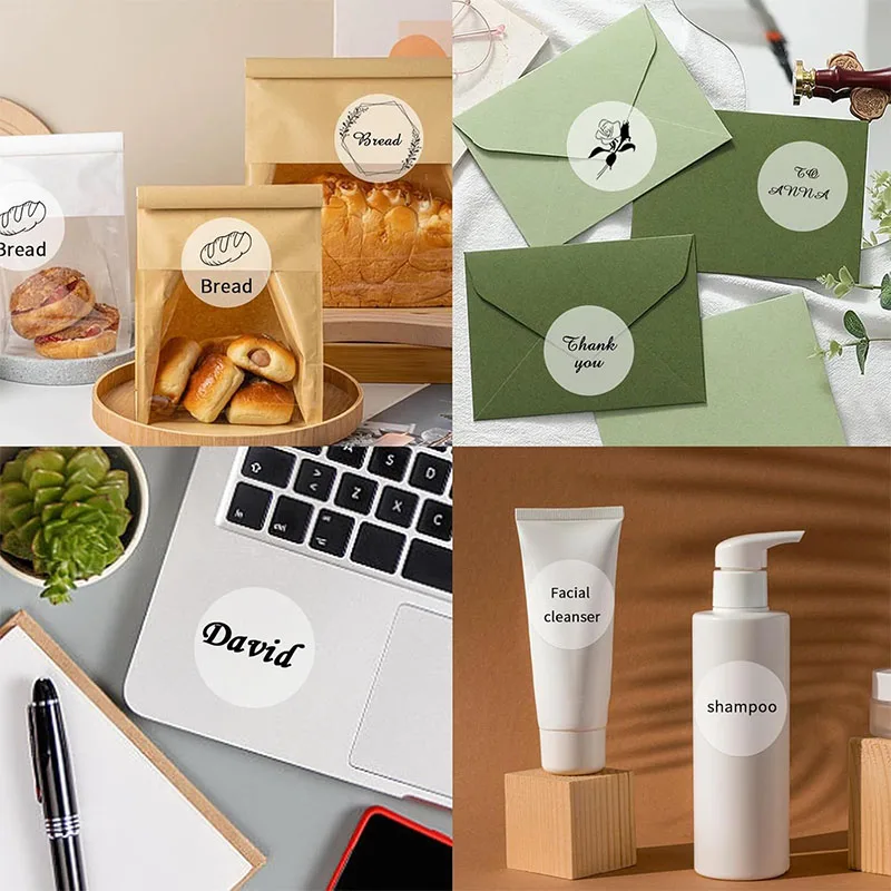 Прозрачная круглая прямоугольная термоэтикетка в рулоне - Фотография_3