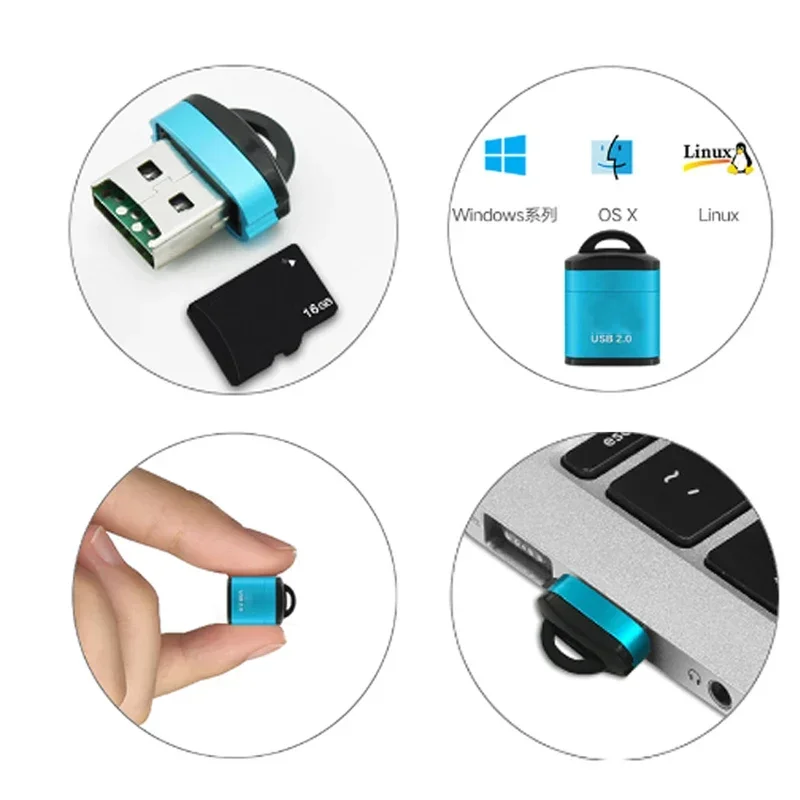 Мини usb 2,0 micro sim sd/tf устройство для чтения карт памяти - Фотография_4