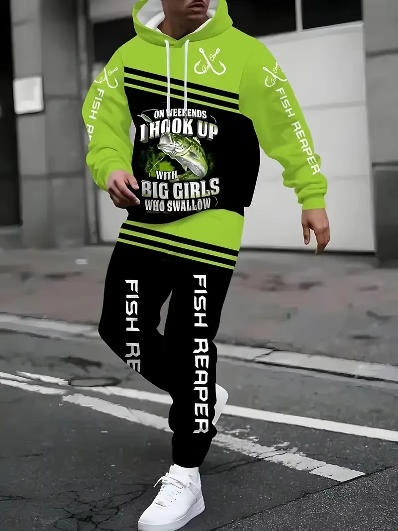Толстовки с 3d принтом для рыбалки и брюк