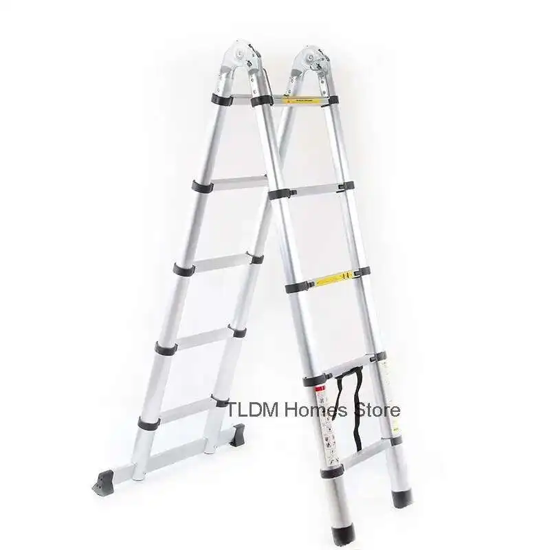 Алюминиевая телескопическая лестница - Фотография_5
