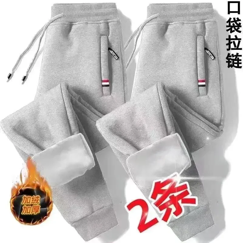 Плюшевые утолщенные спортивные брюки для мужчин - Фотография_5