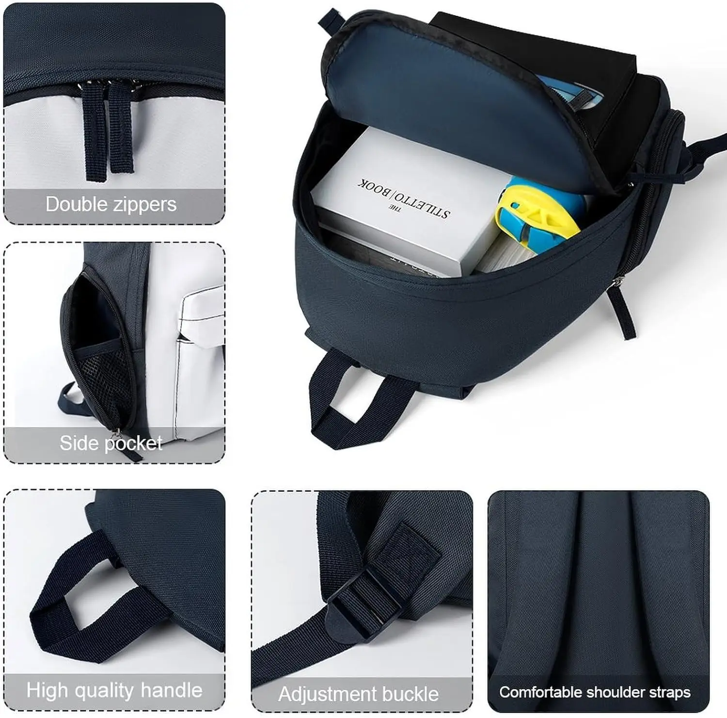 Дорожный рюкзак для ноутбука с милым котом и принтом - Фотография_5