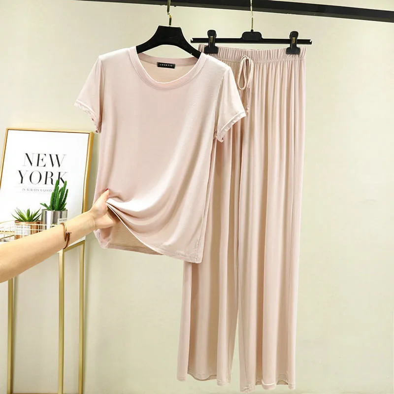 Пижамы из модального хлопка с короткими рукавами - Фотография_6