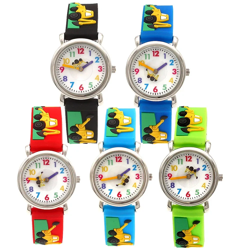 Красочные цифровые кварцевые наручные часы для мальчиков и девочек