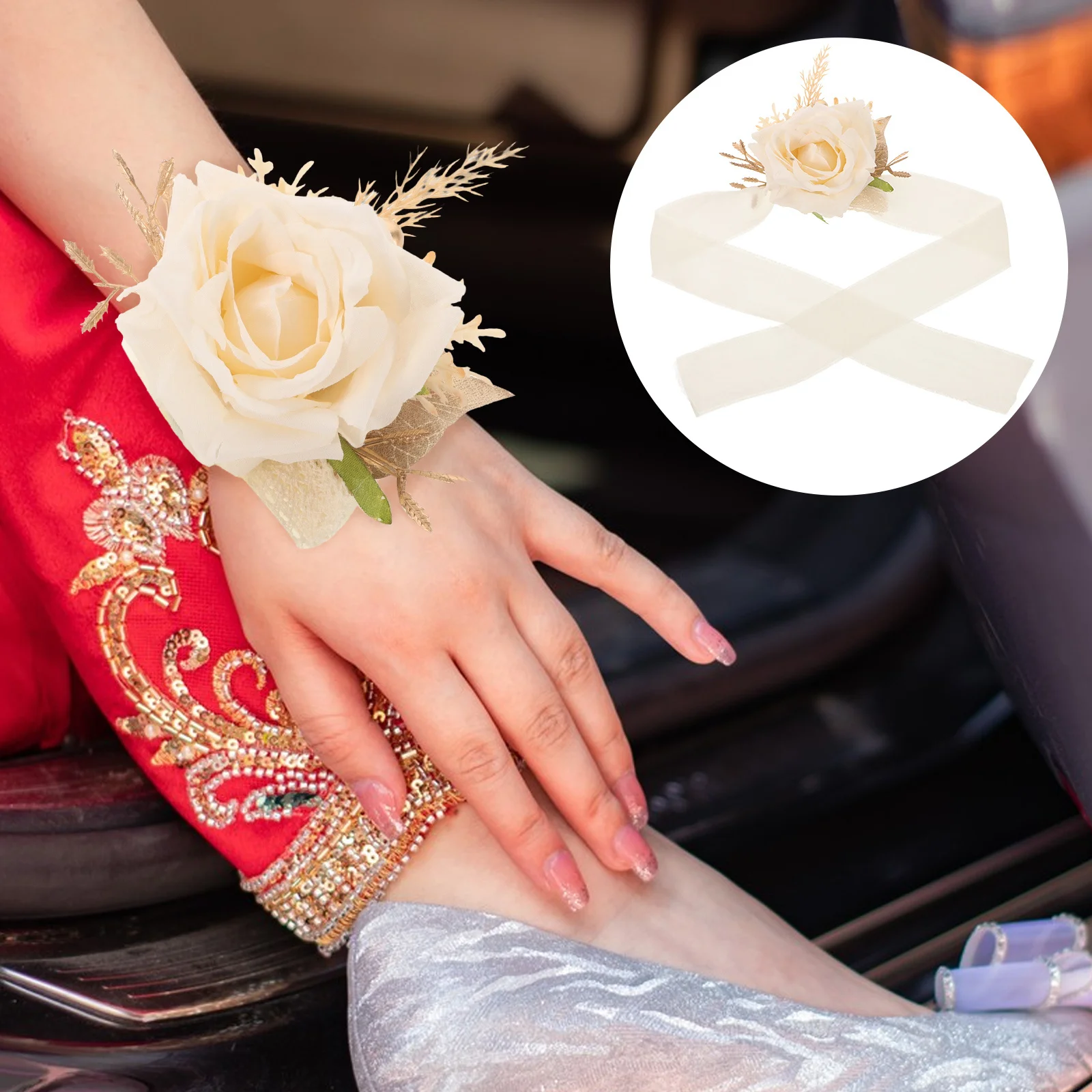 Брошь с цветком розы - Фотография_5