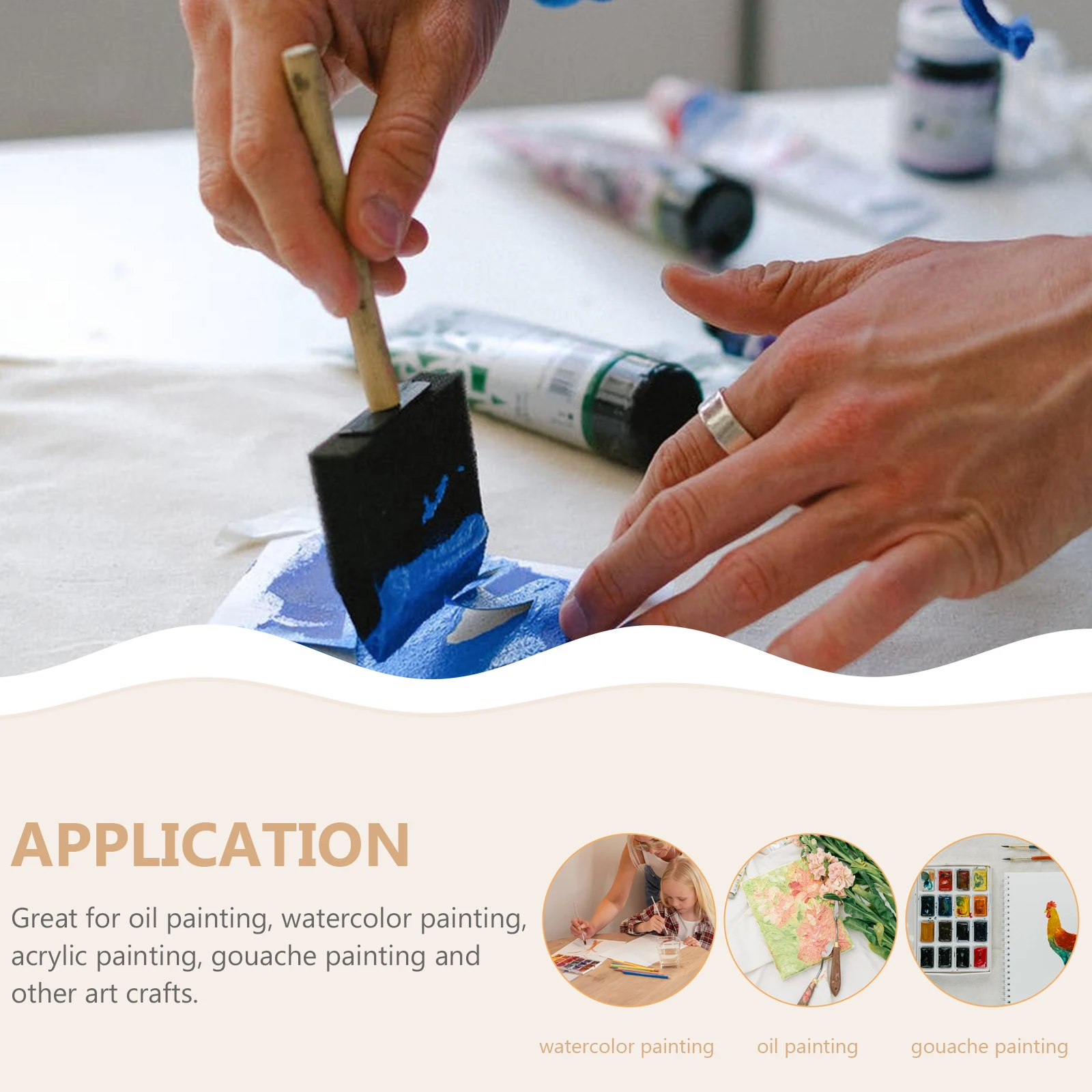 Детская губка, кисть для рисования