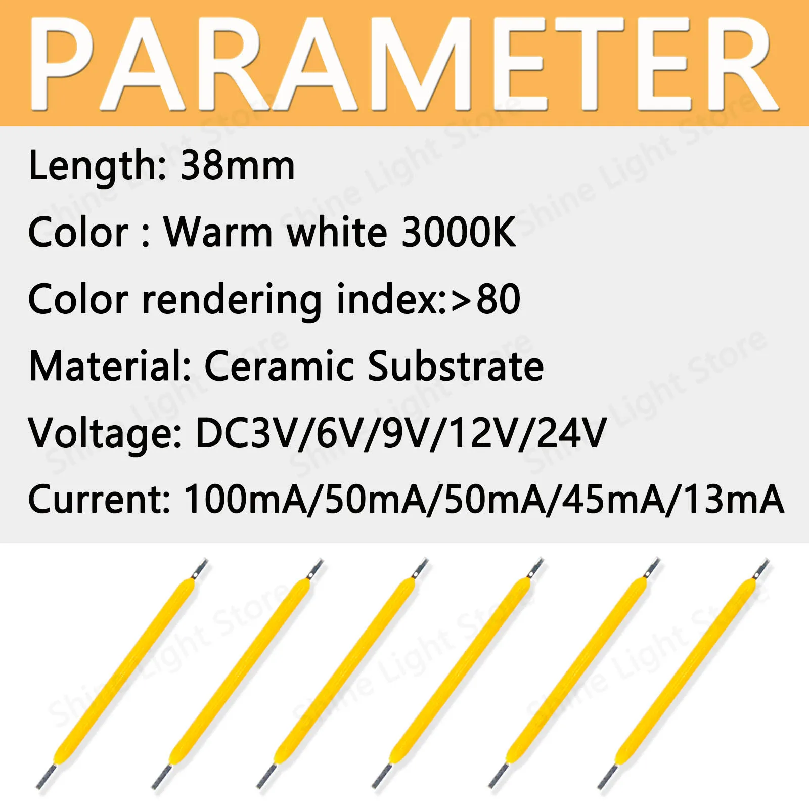 Dc3v/6v/9v/12v/24v 38 мм светодиодная - Фотография_2