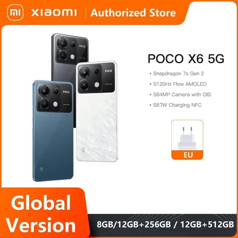 Смартфон poco x6 5g global version snapdragon 7s gen 2