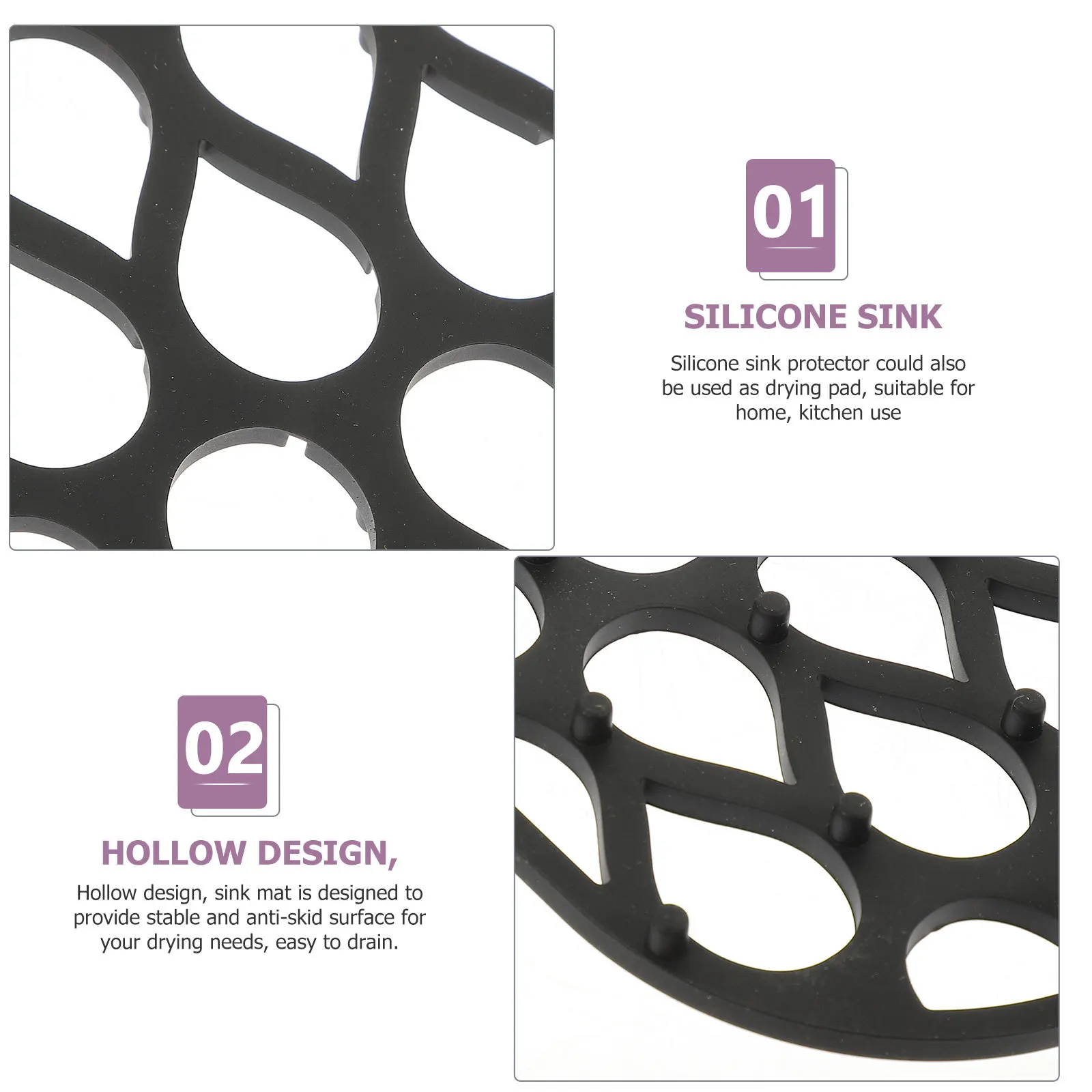 Прочный силиконовый коврик для раковины - Фотография_2