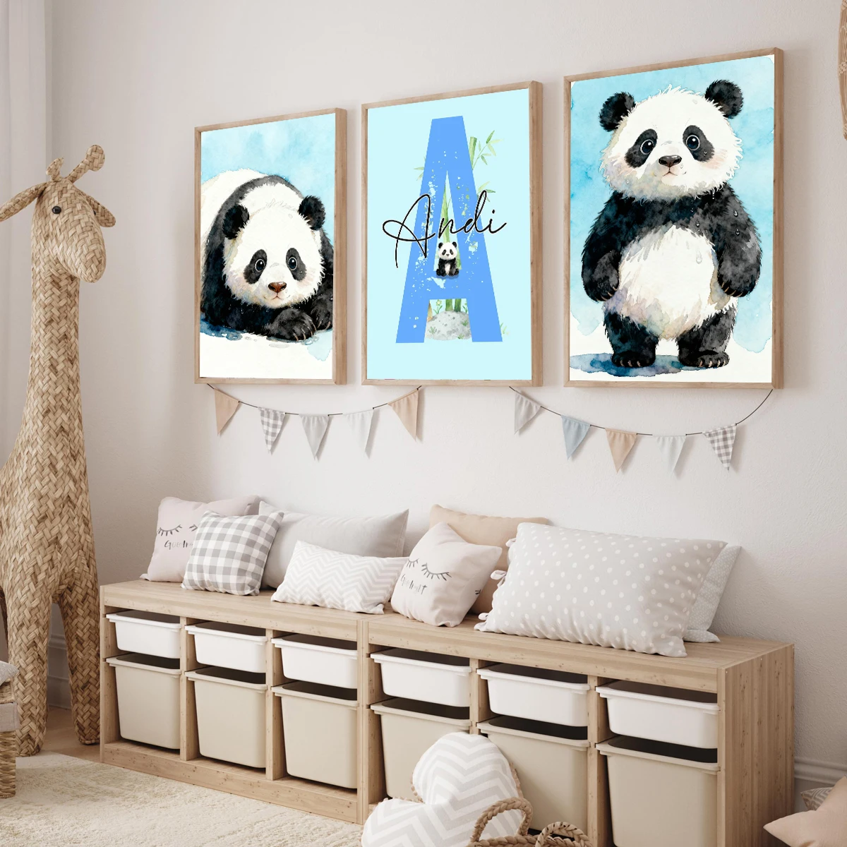 Персонализированные детские принты с пандой - Фотография_3