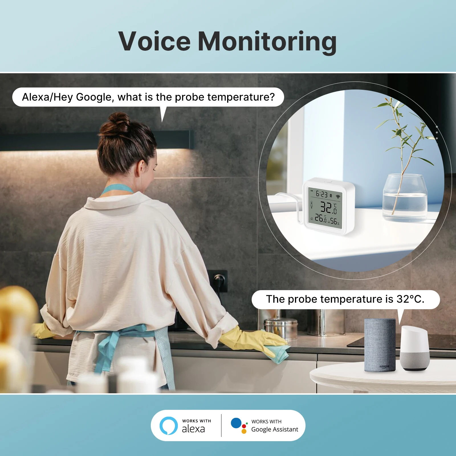 Moes tuya wi-fi умный датчик температуры - Фотография_3