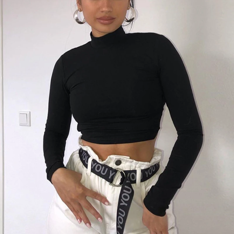 Сексуальная короткая футболка с перекрестной шнуровкой и открытой спиной - Фотография_3