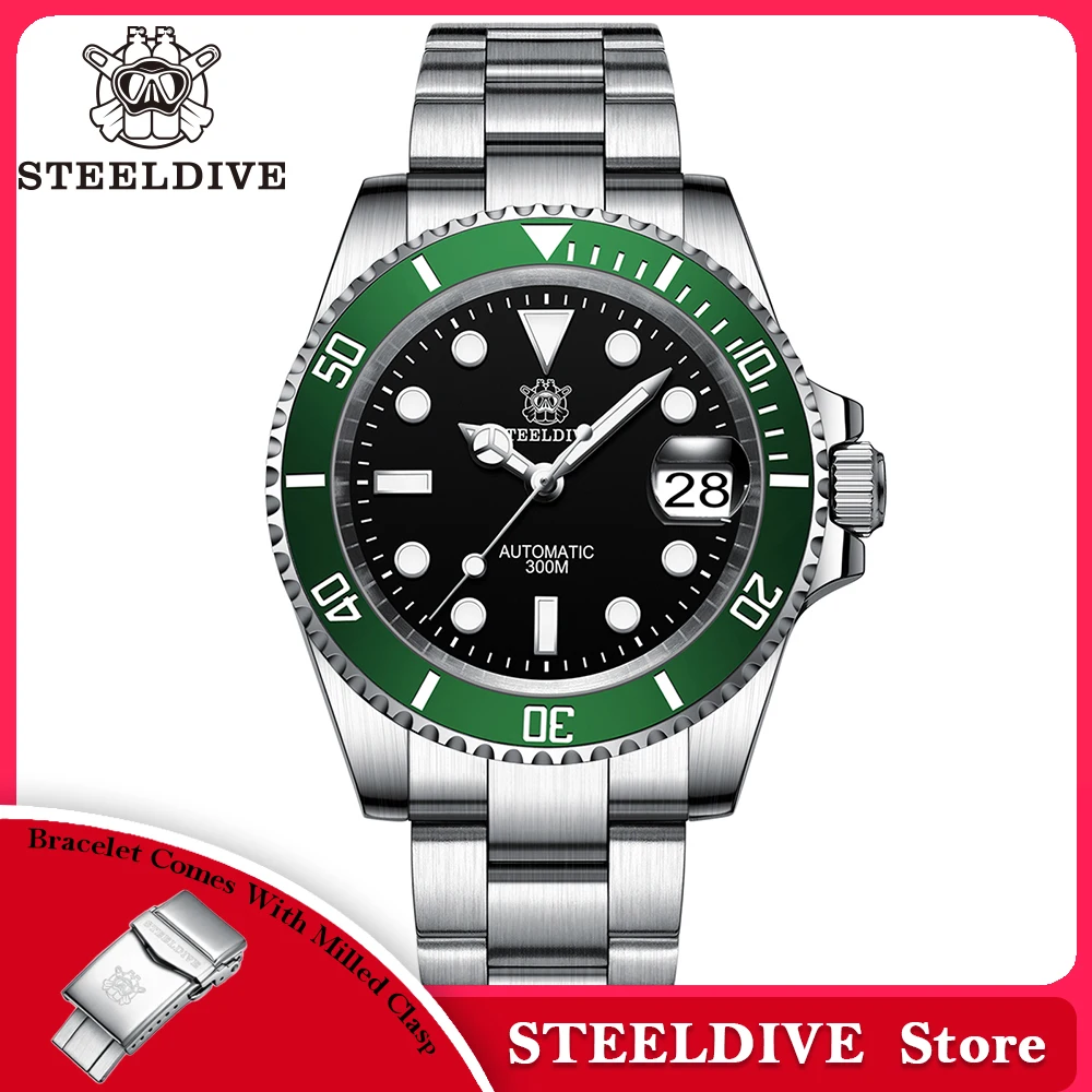Steeldive sd1953 черный циферблат