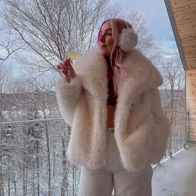 Neo mint chic уличная шуба с меховым - Фотография_4