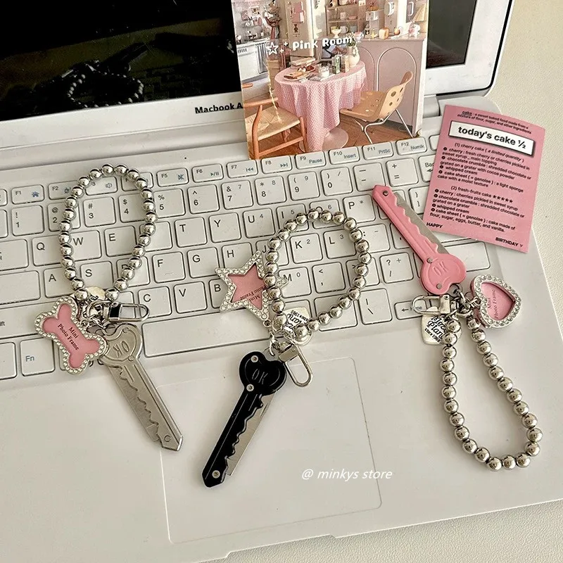 Minkys милый портативный металлический нож с сердечком и рисунком - Фотография_3