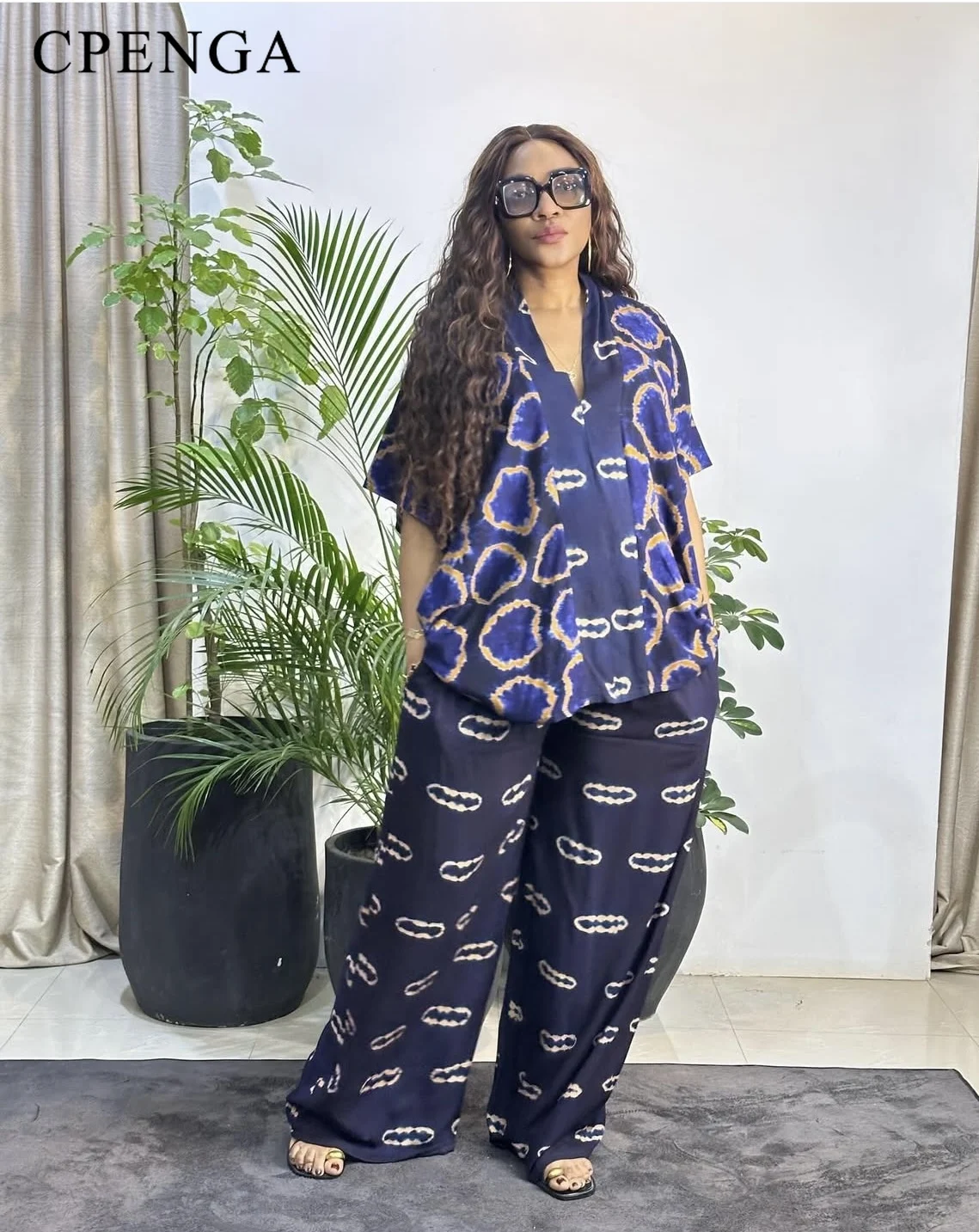 Летняя одинаковая африканская одежда дашики из двух предметов для женщин - Фотография_4