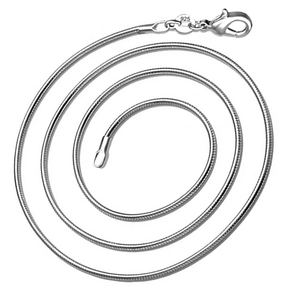 Идеальное ожерелье-цепочка в виде змеи 1 мм