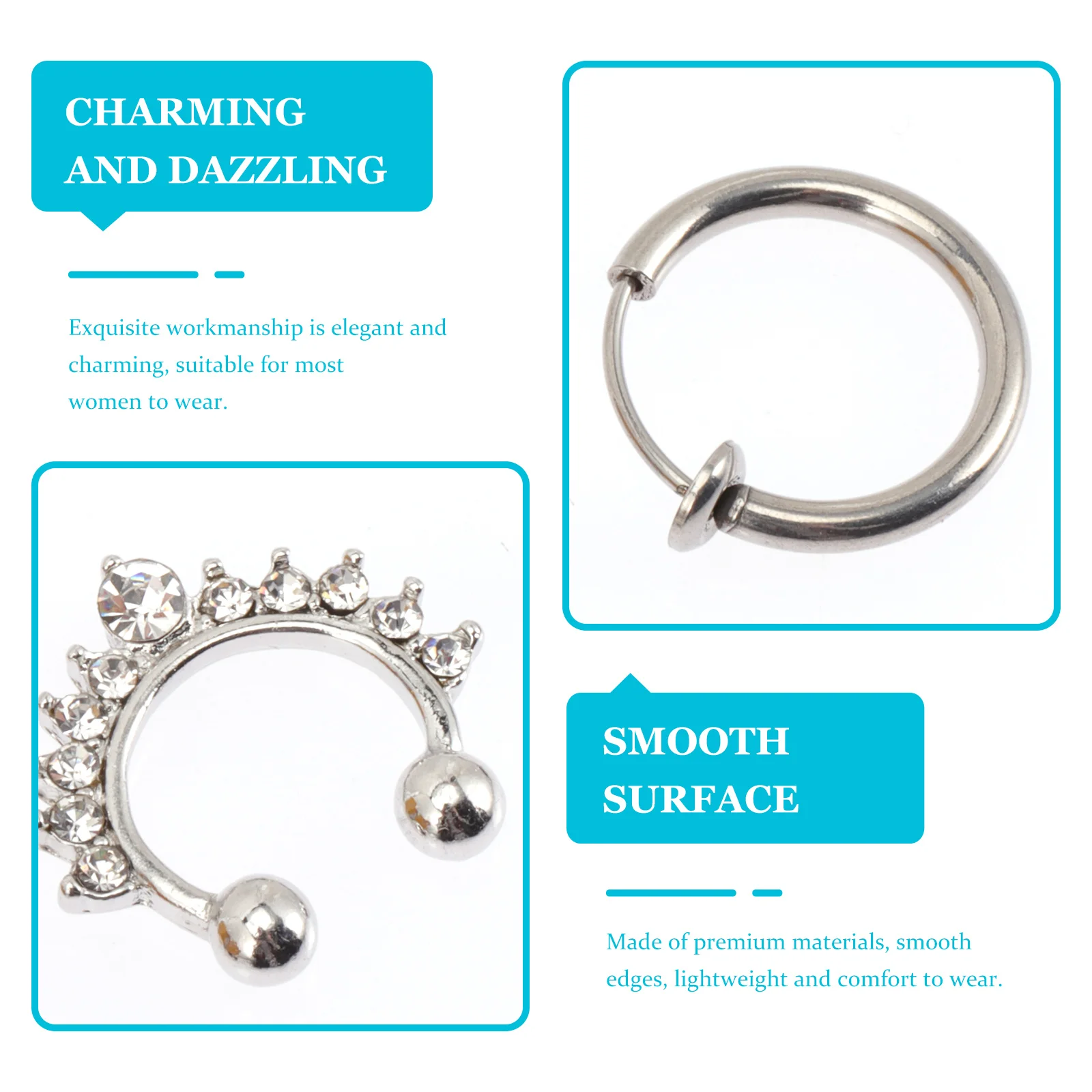 Поддельные кольца без пирсинга