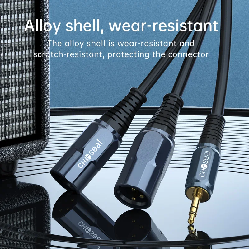 Choseal 3,5 мм до 2 xlr мужской кабель hi-fi 3 - Фотография_4