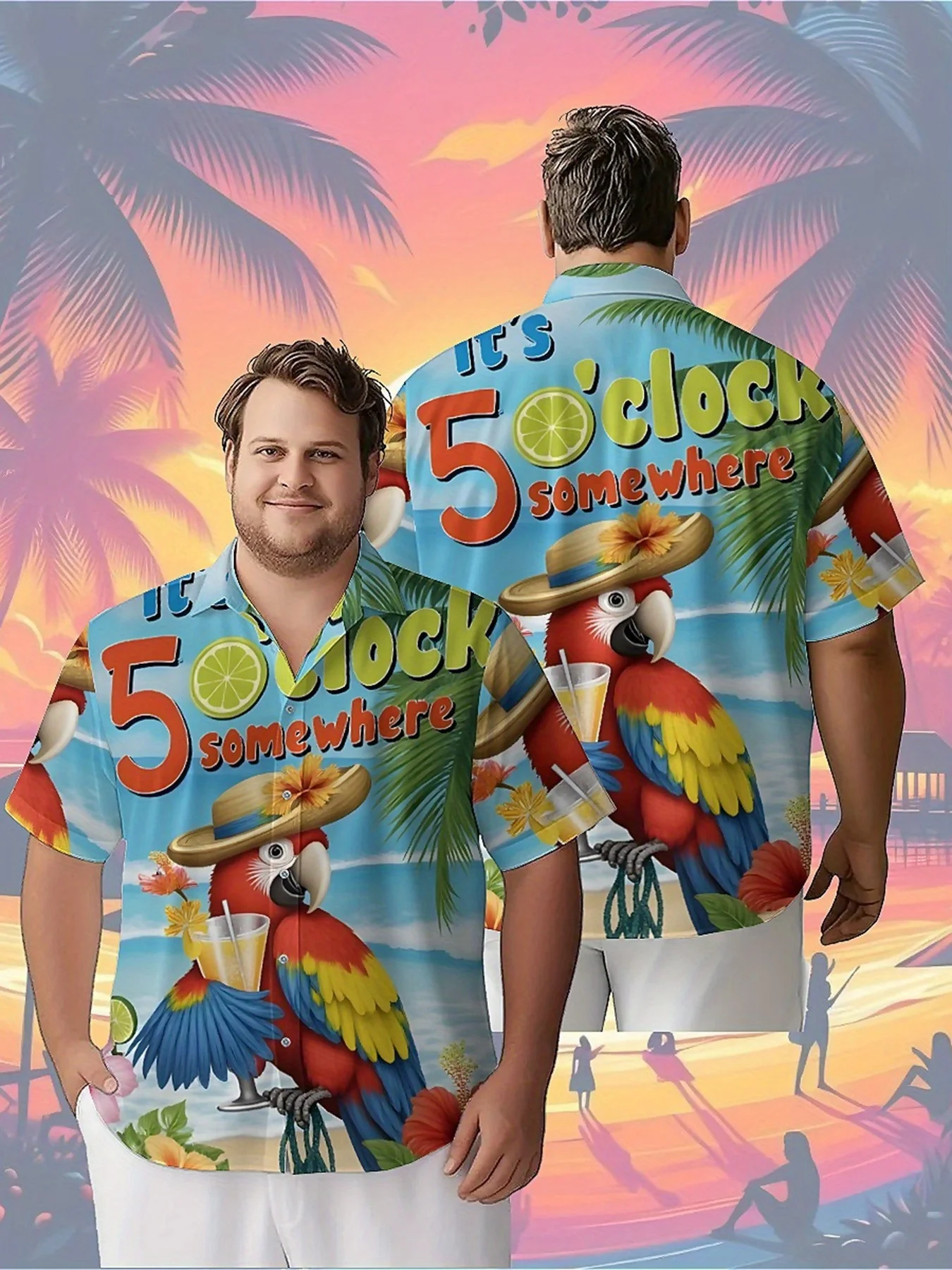 Мужские гавайские рубашки больших