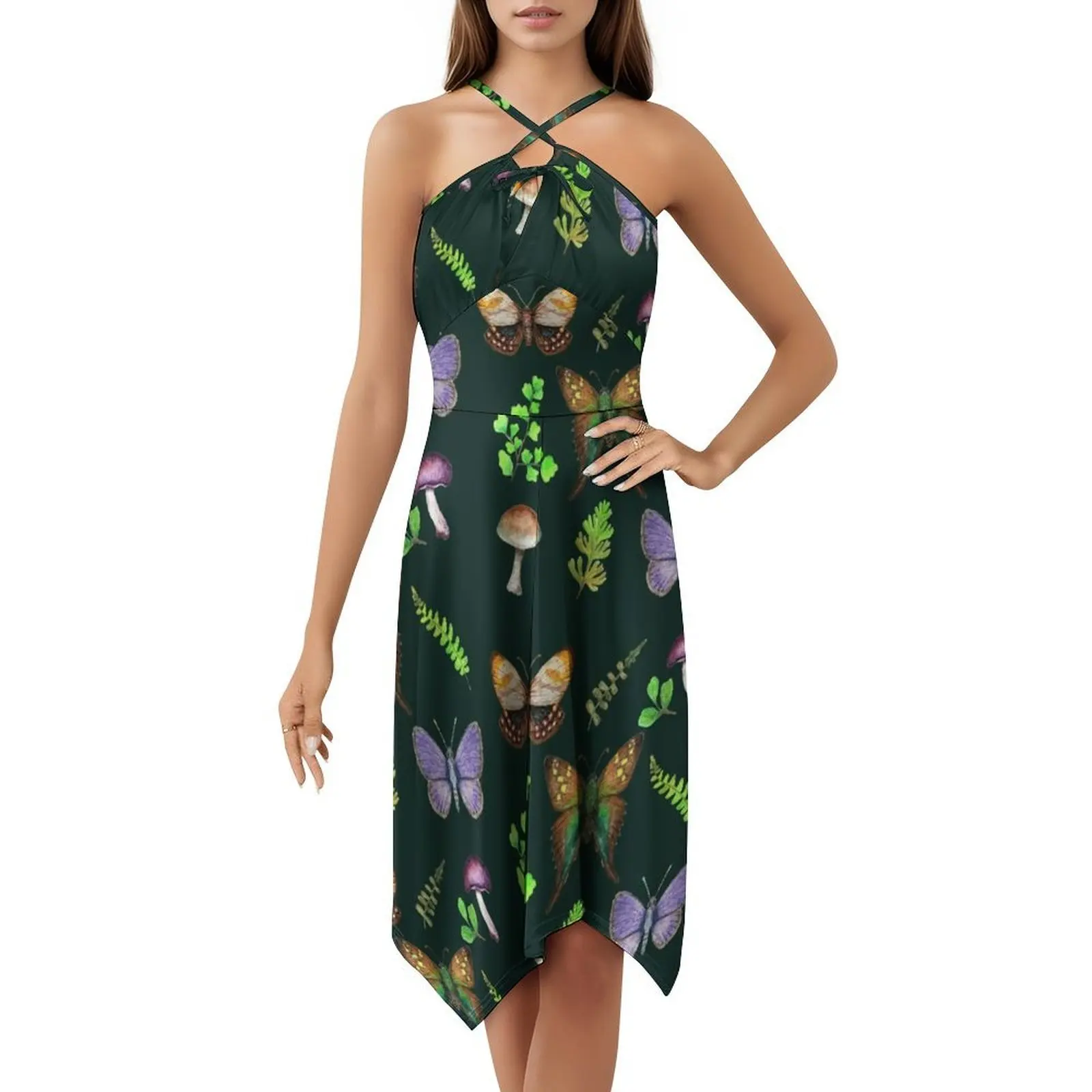 Винтажное богемное платье с бабочками - Фотография_5