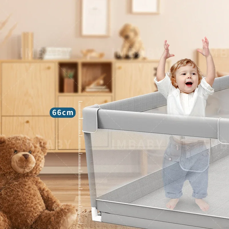 Imbaby серый коррал для ребенка с защитным углом - Фотография_4