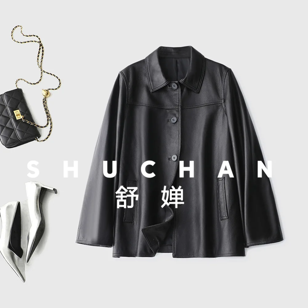 Женская куртка из овчины в стиле old money - Фотография_3