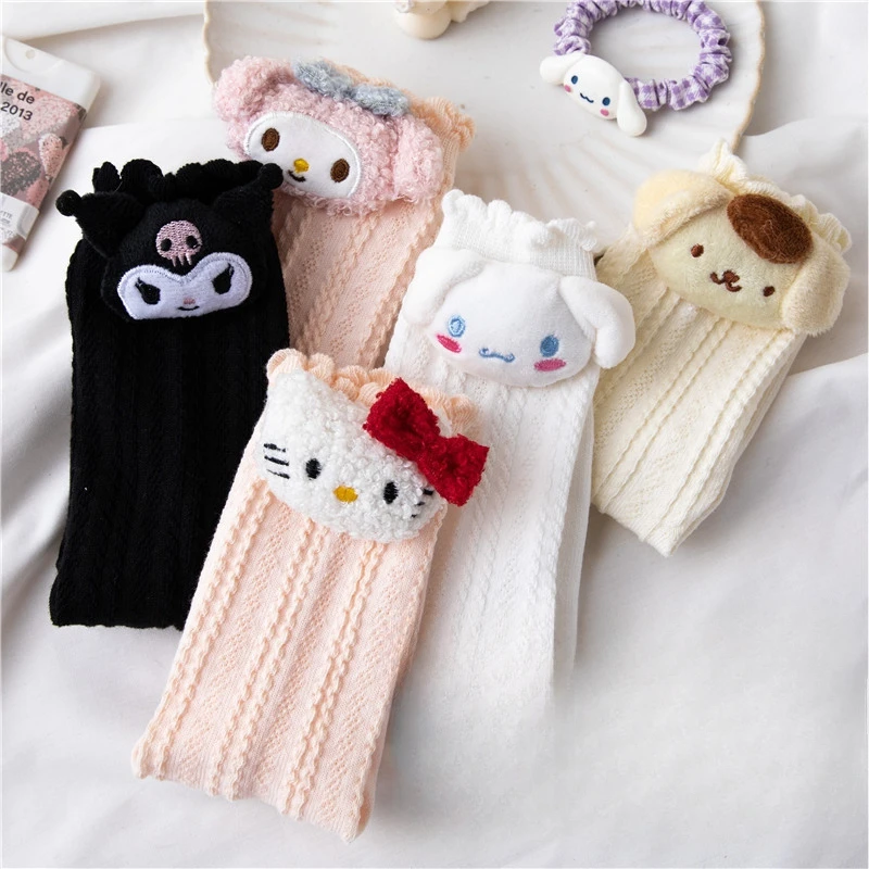 Мужские и женские милые праздничные носки sanrio средней длины