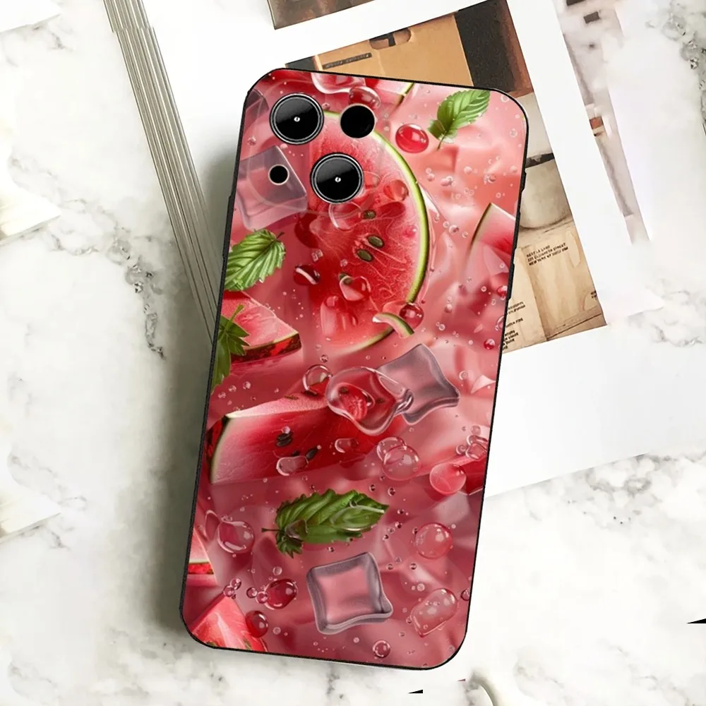 Чехол для телефона с летними фруктами и красным арбузом для iphone 15 - Фотография_3
