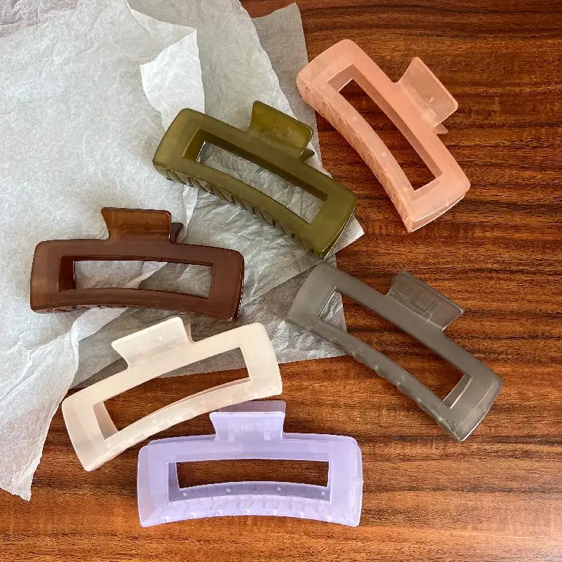 Большие заколки-когти 13 см для густых волос - Фотография_3