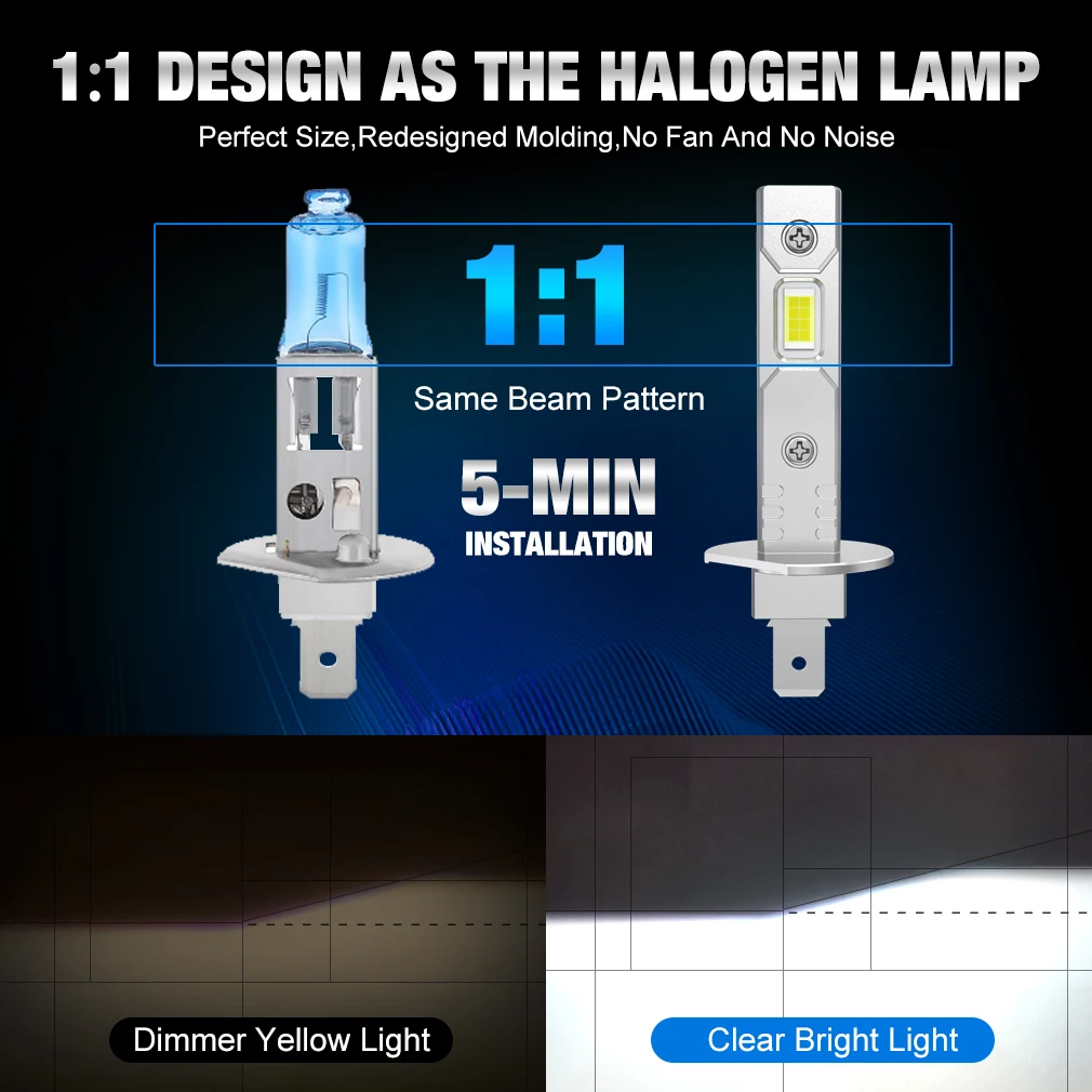30000lm h1 светодиодная фара 100w - Фотография_5
