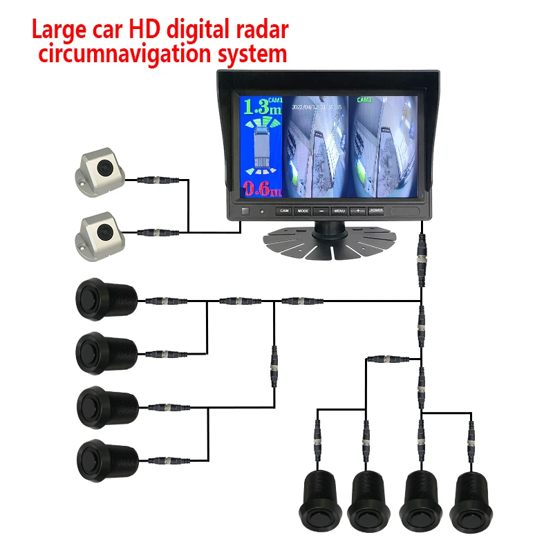 7-дюймовый цифровой резервный грузовик для парковки заднего хода - Фотография_5