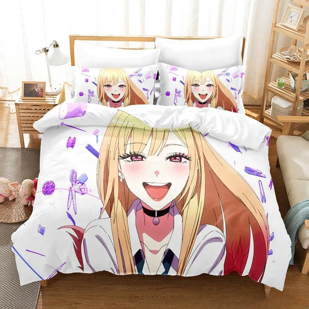 Комплект постельного белья с 3d принтом аниме kawaii marin kitagawa - Фотография_6
