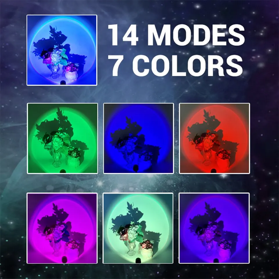 Светодиодная rgb лампа заката - Фотография_2