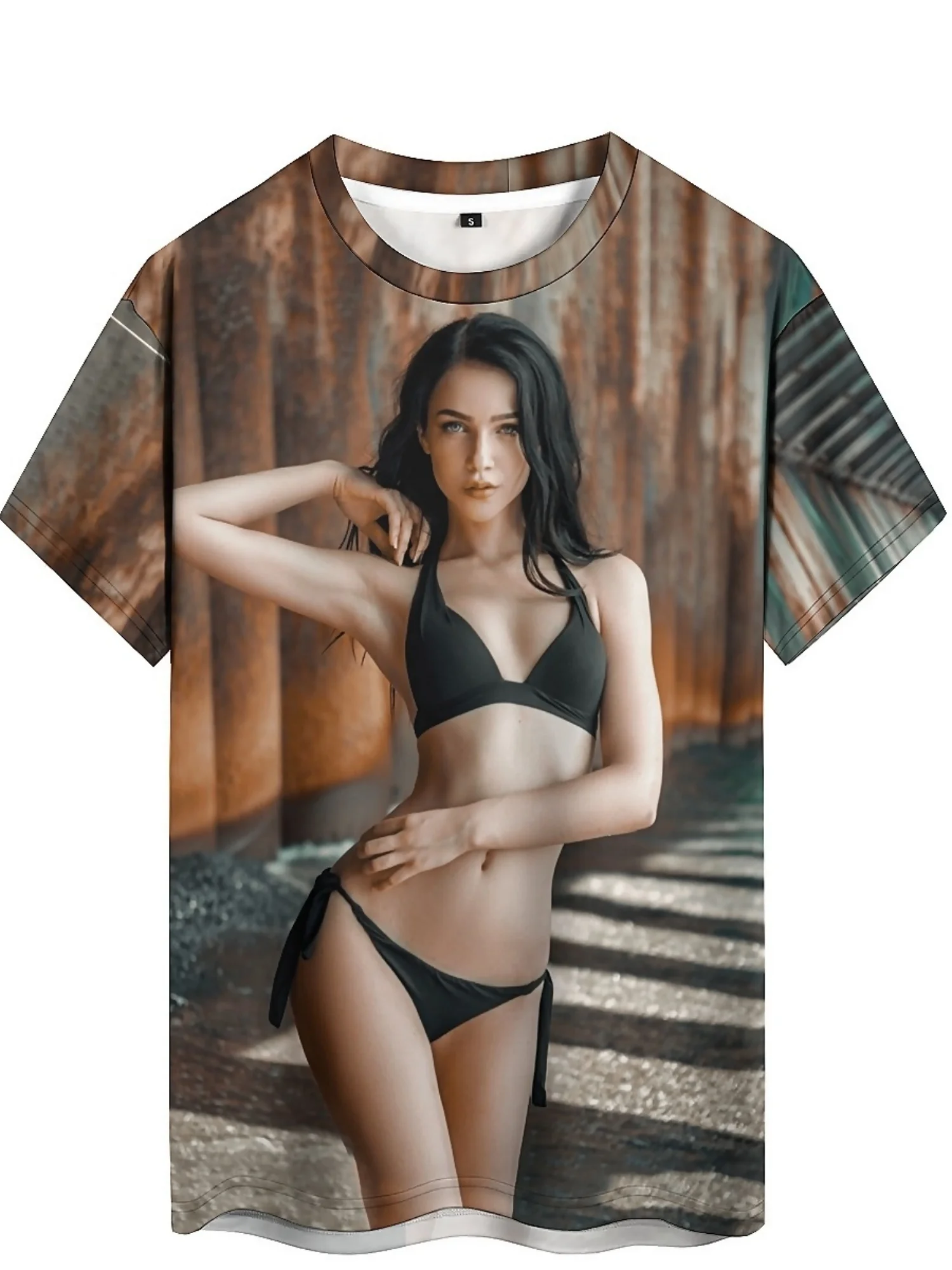 Яркая футболка с 3d-принтом бикини beauty — мягкий полиэстер - Фотография_4